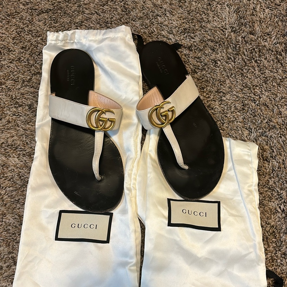 Cream Gucci Sandals